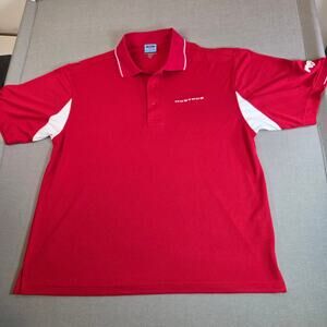 Ford Mustang Tri-Mountain Performance Polo Shirt Men’s L Red Embroidered Logo